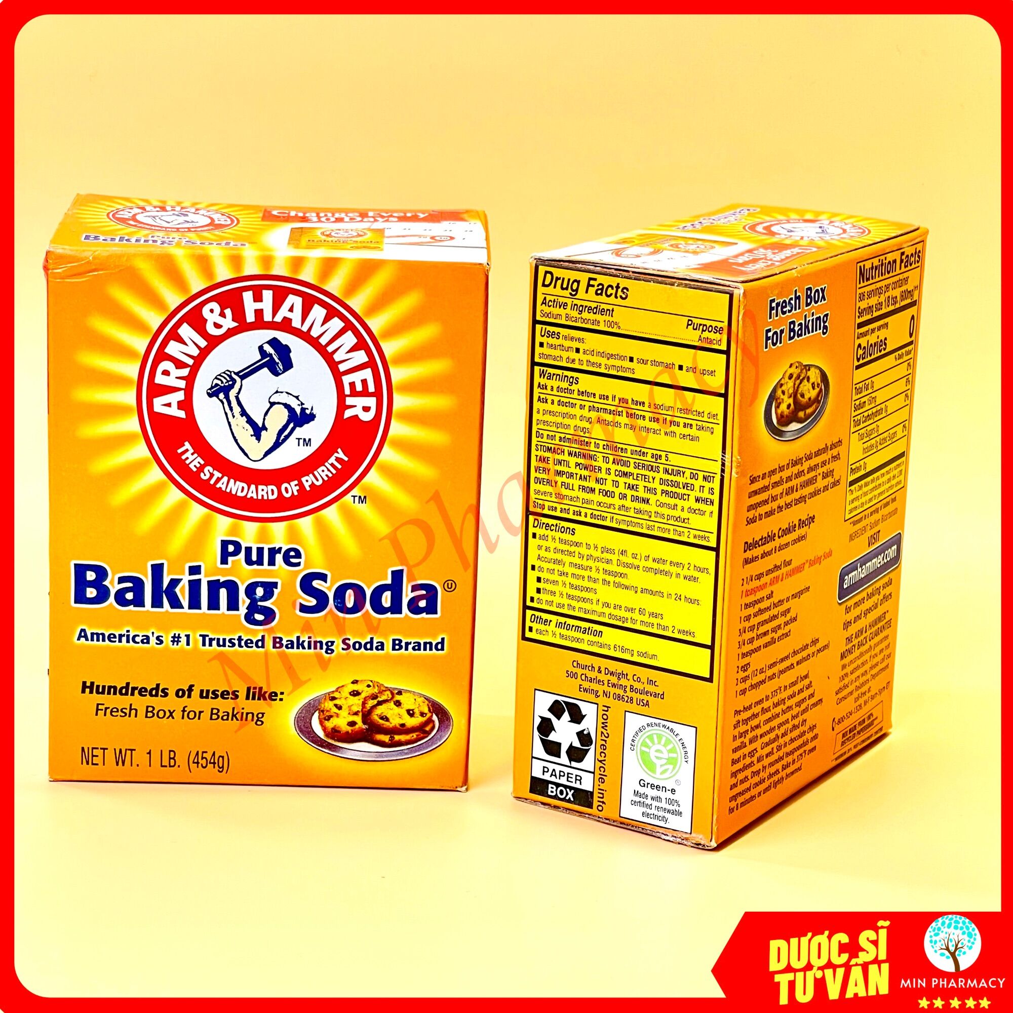 Bột Đa Dụng Pure BAKING SODA Arm & Hammer 454g - Minpharmacy