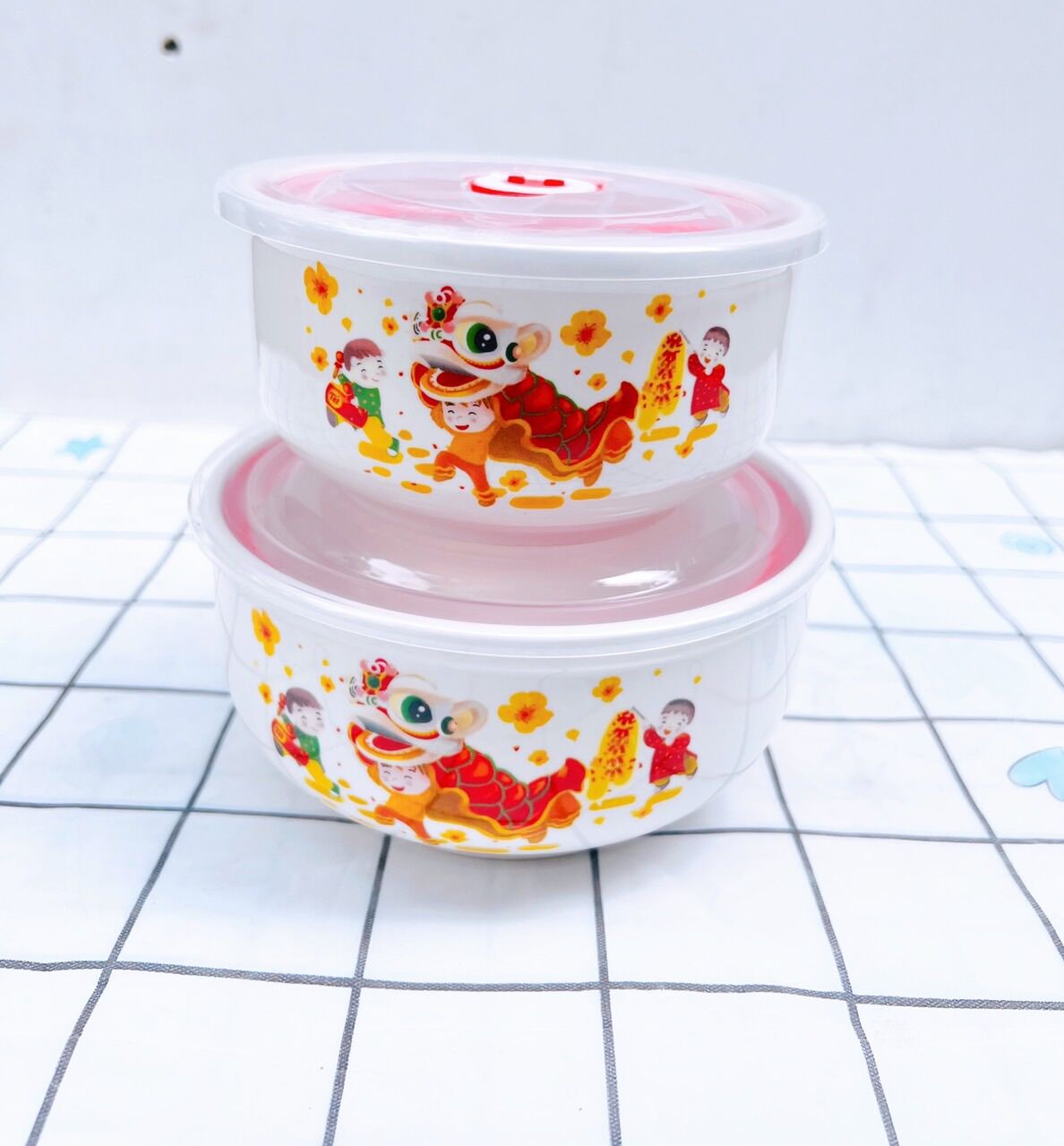 Bộ thố 2 cái thố sứ có nắp
