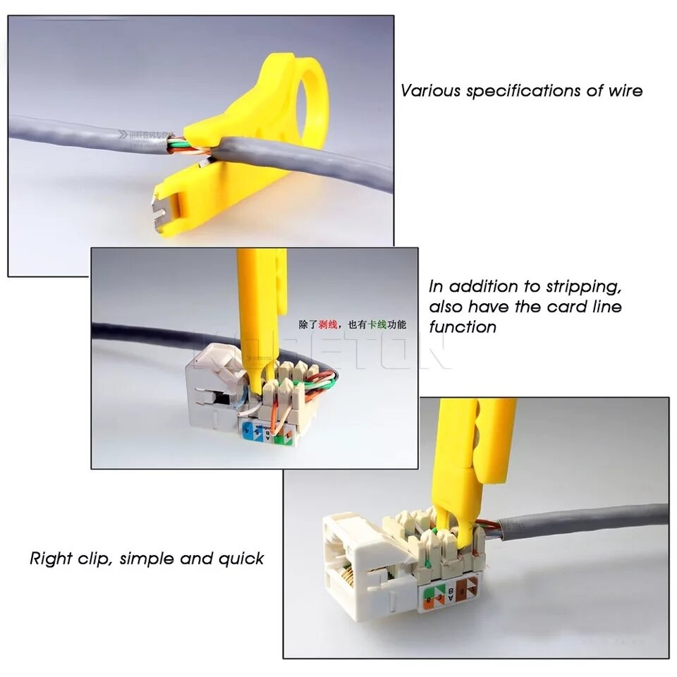 Pliers plucking strings, fasten the LAN network socket network RJ45 RJ11