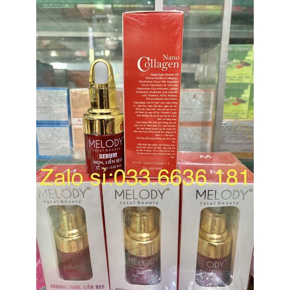 Serum melody giảm mụn,mờ thâm,mờ sẹo vip chai 25ml