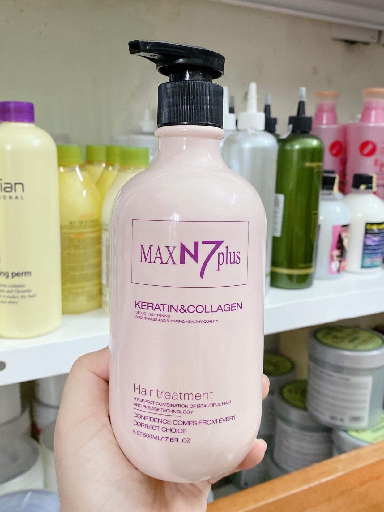 Hấp phục hồi max n7 collagen loại chai 500ml
