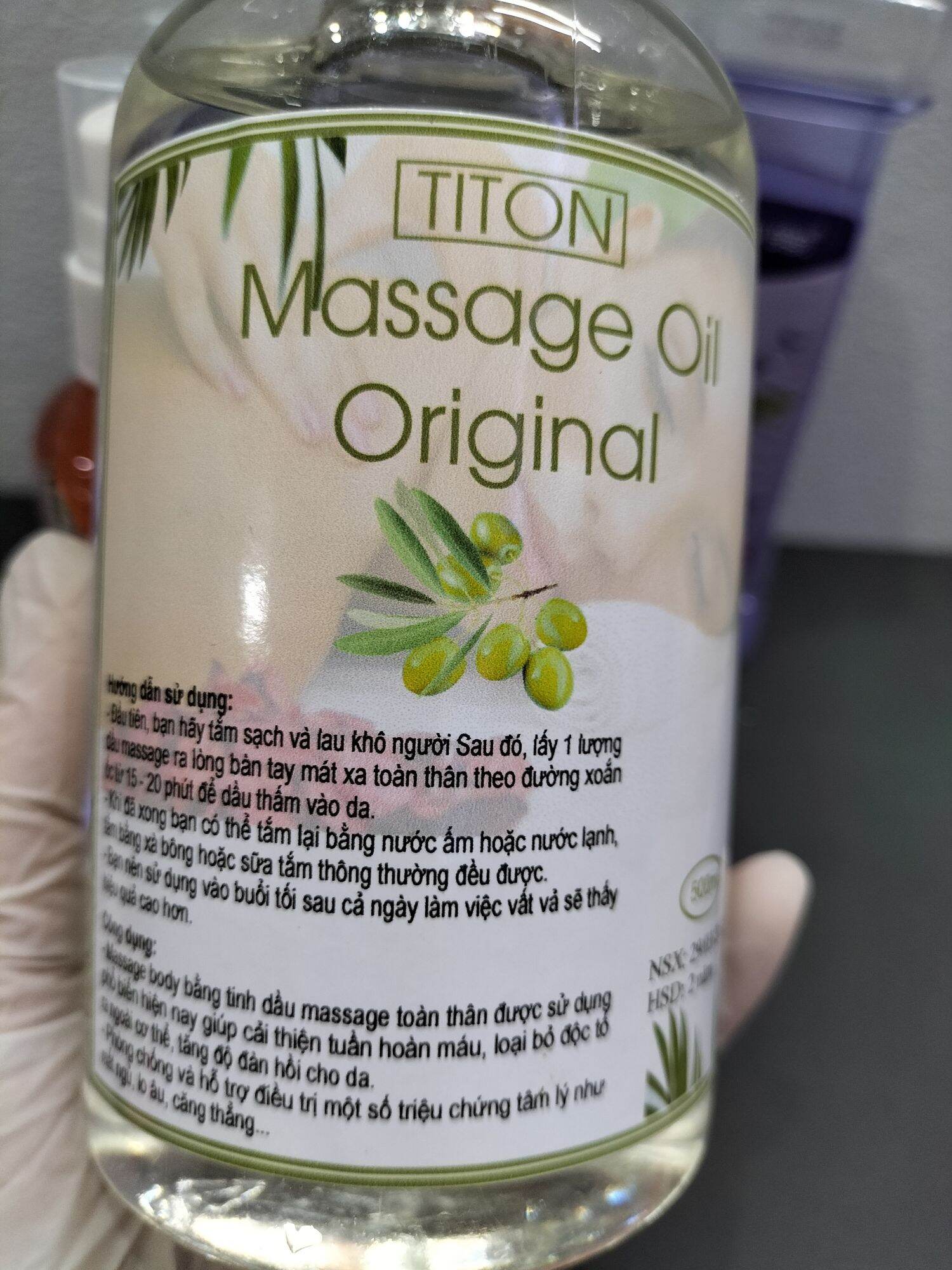 dầu massage body 500ml không mùi cực trơn mềm