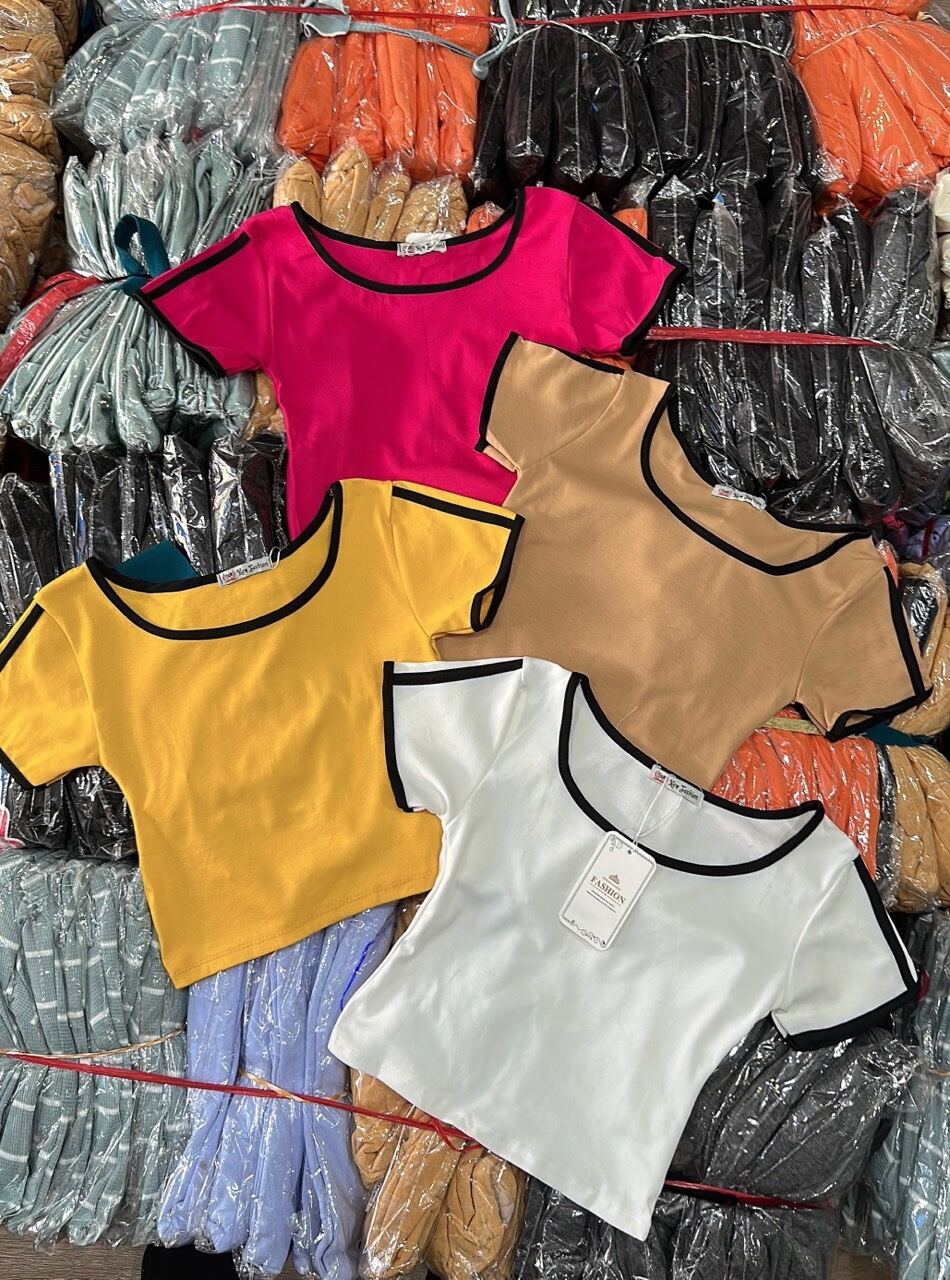 áo croptop viền cổ form 45kg(v1)