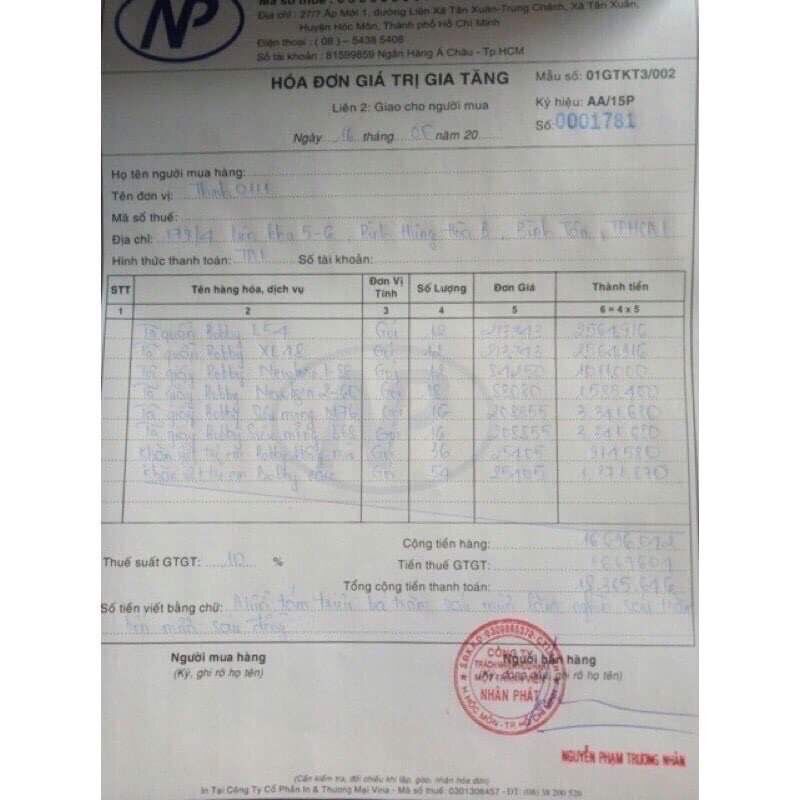 Tấm lót NEWBORN1 (108+9)