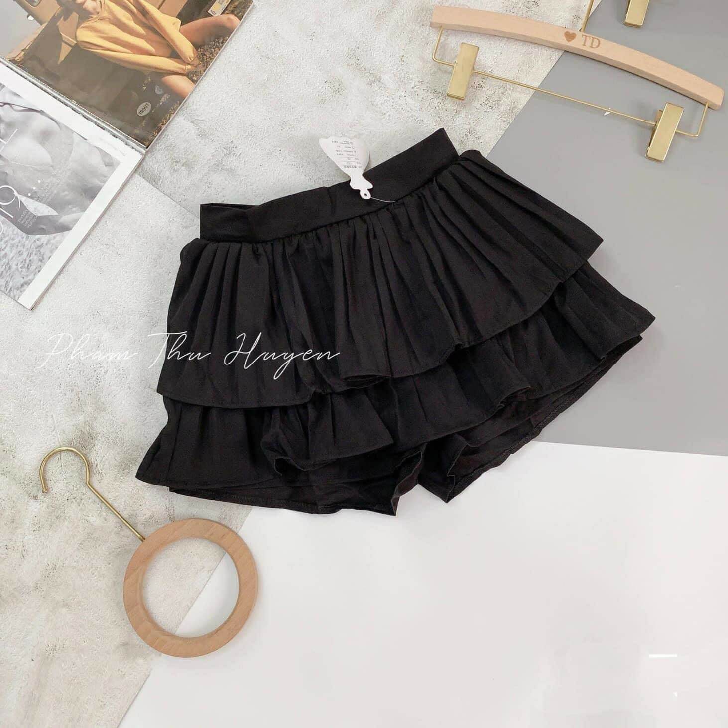 Chân váy dập 2 tầng kèm ảnh thật