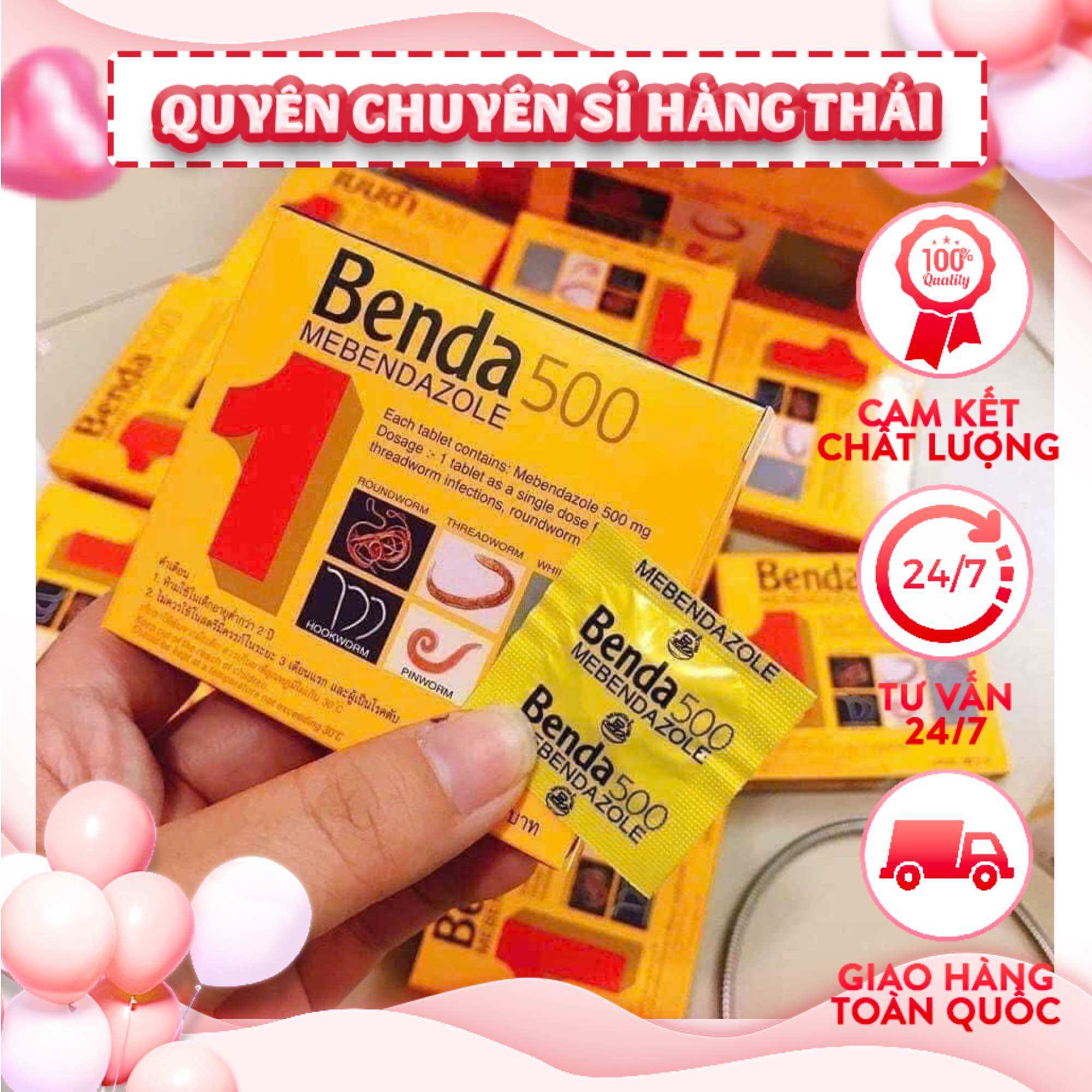 Viên tẩy giun benda thái lan
