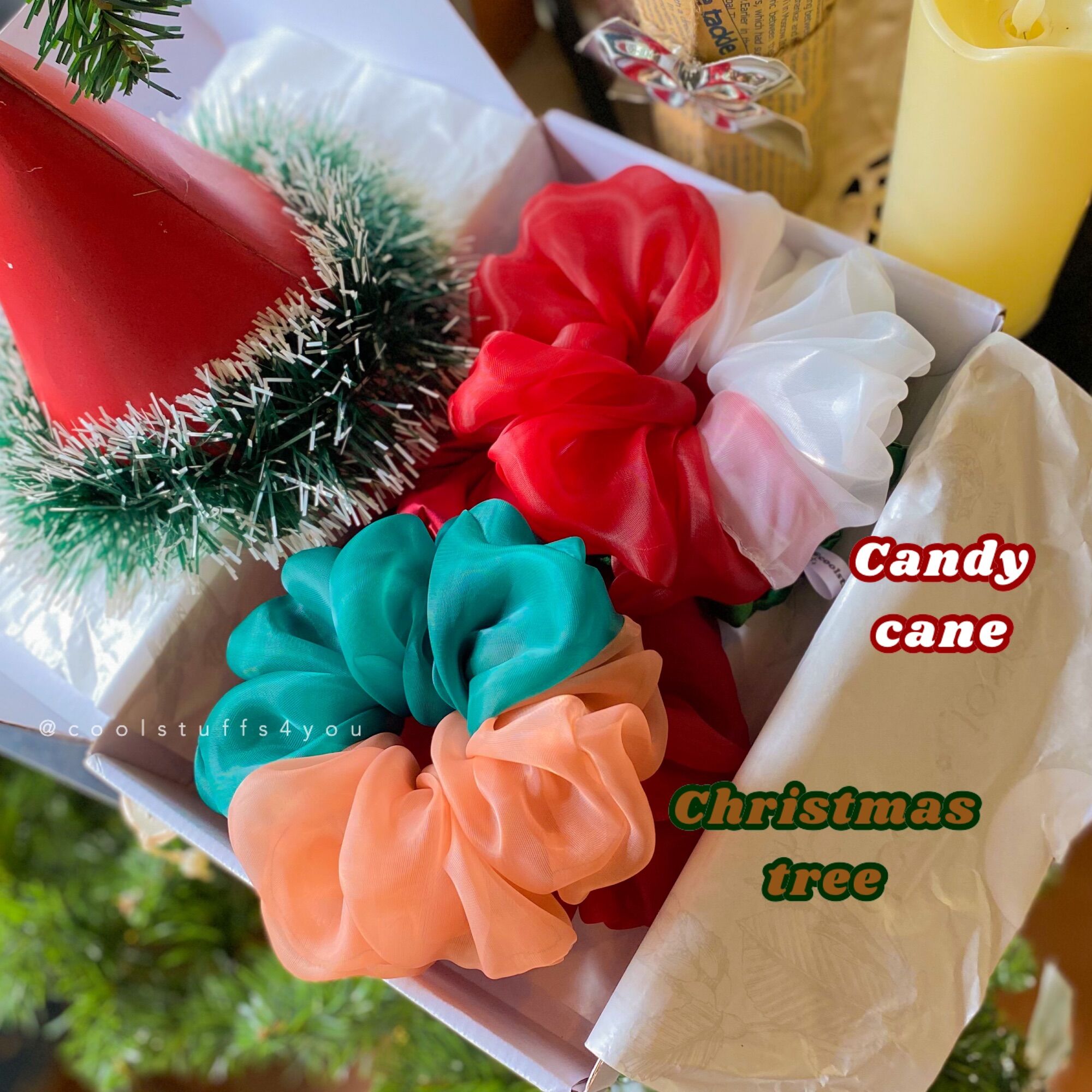 Buộc Tóc Scrunchies Bộ Sưu Tập Giáng Sinh🎄