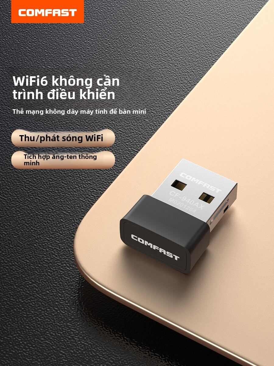 Comfast | Plug-and-Play WiFi 6 Wireless Network Adapter USB for Desktops and Laptops Giá 190,000 Đồng*Miễn phí vận chuyển