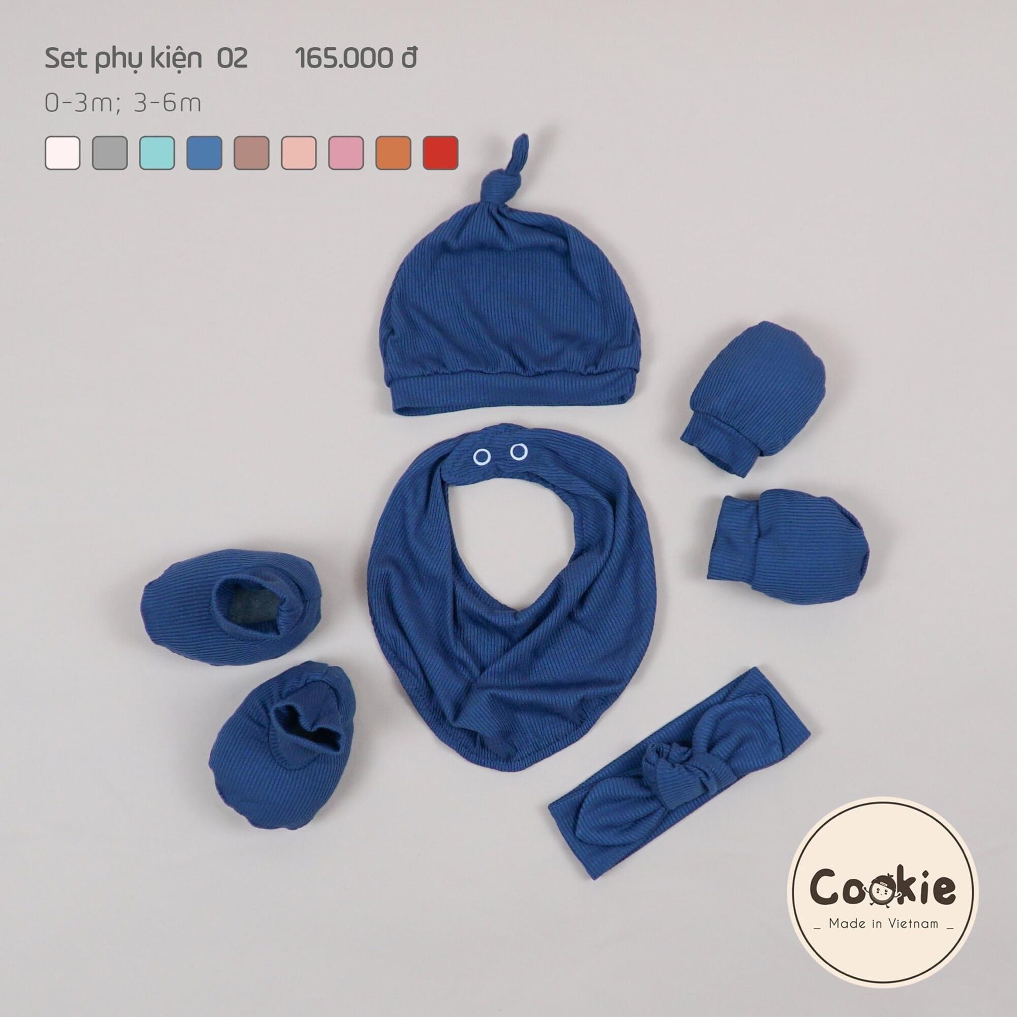 SET MŨ,BAO TAY CHÂN,YẾM, TURBAN COOKIE SƠ SINH