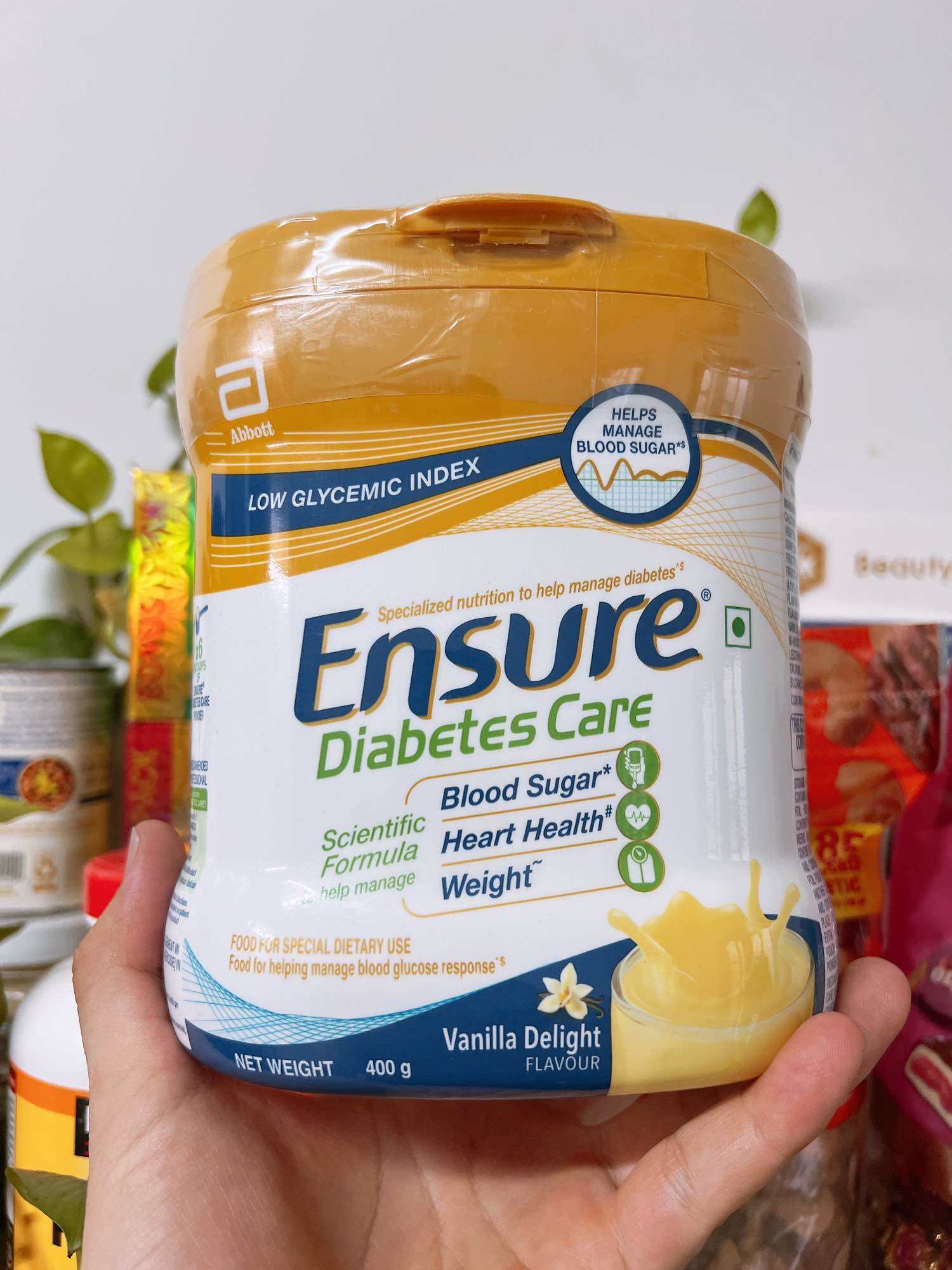 Sữa Ensure dành cho người tiểu đường Ensure Diabetes Care Vanilla 400g Mỹ.
