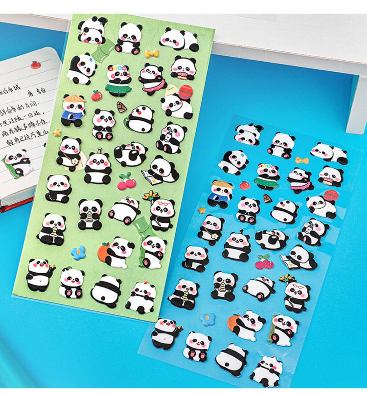 Hình dán sticker 3D gấu trúc panda (1 tấm)