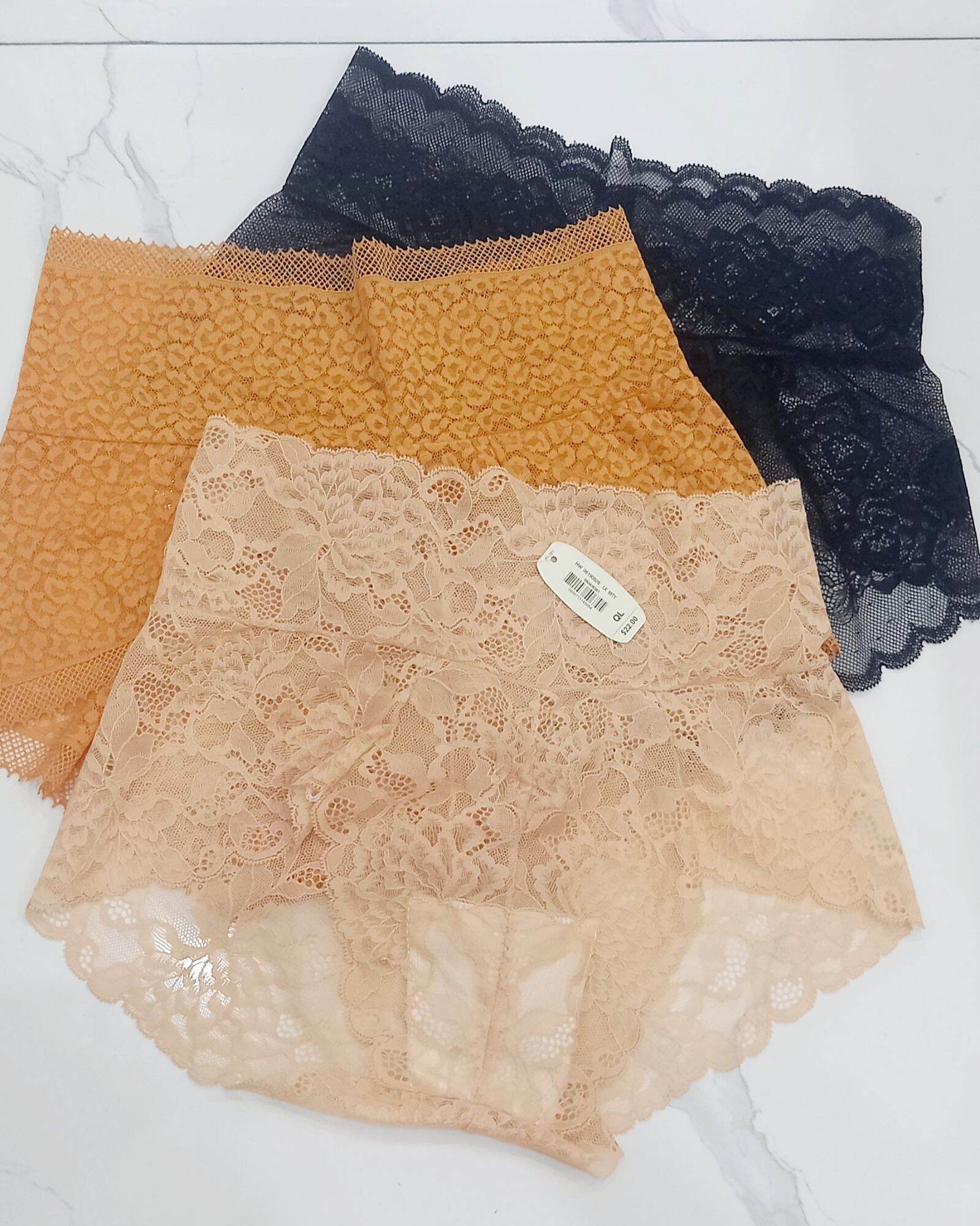 Quần lót ren bigsize cạp cao co giãn thoải mái size 50kg - 80kg