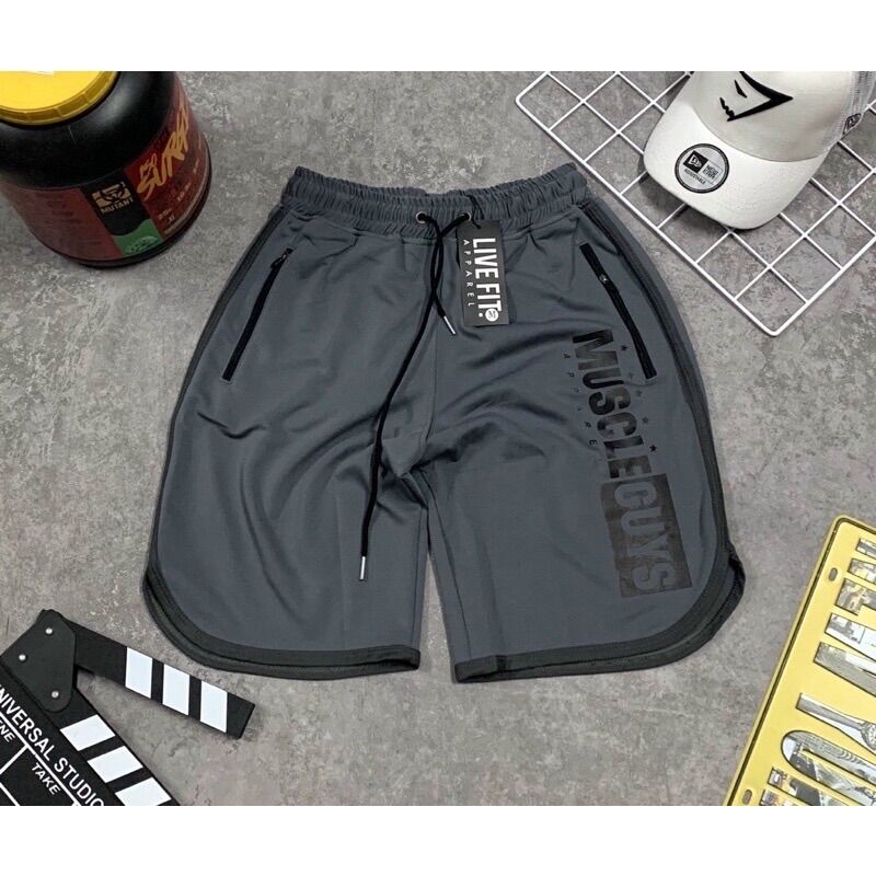 [sale sốc] quần short gym nam,quần thun nam cực chất