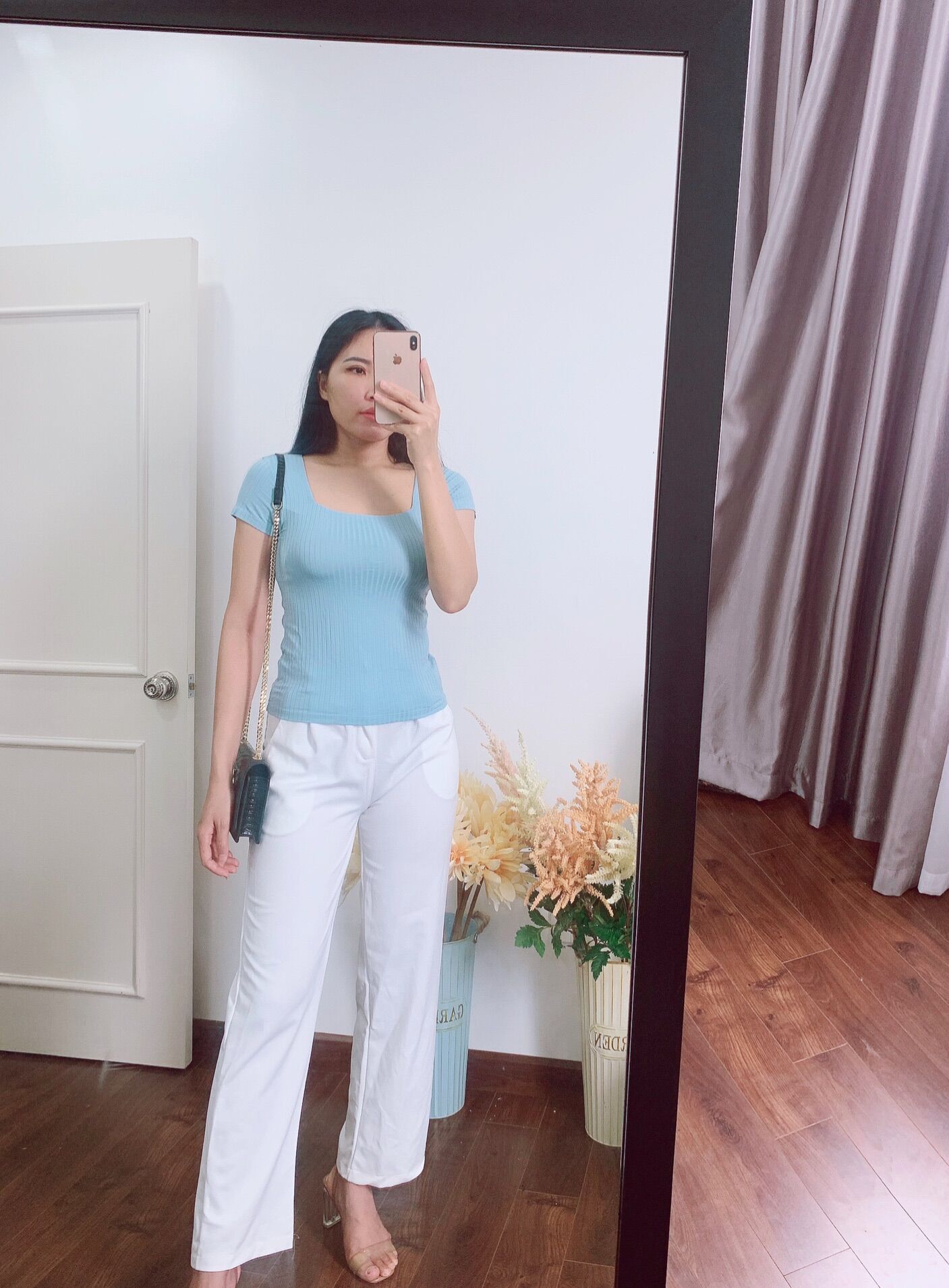 Áo thun cổ vuông, áo phông nữ chất đẹp