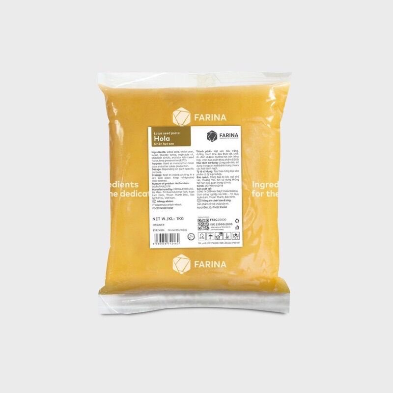 Nhân bánh trung thu sên sẵn Farina Hola vị Hạt sen 1kg