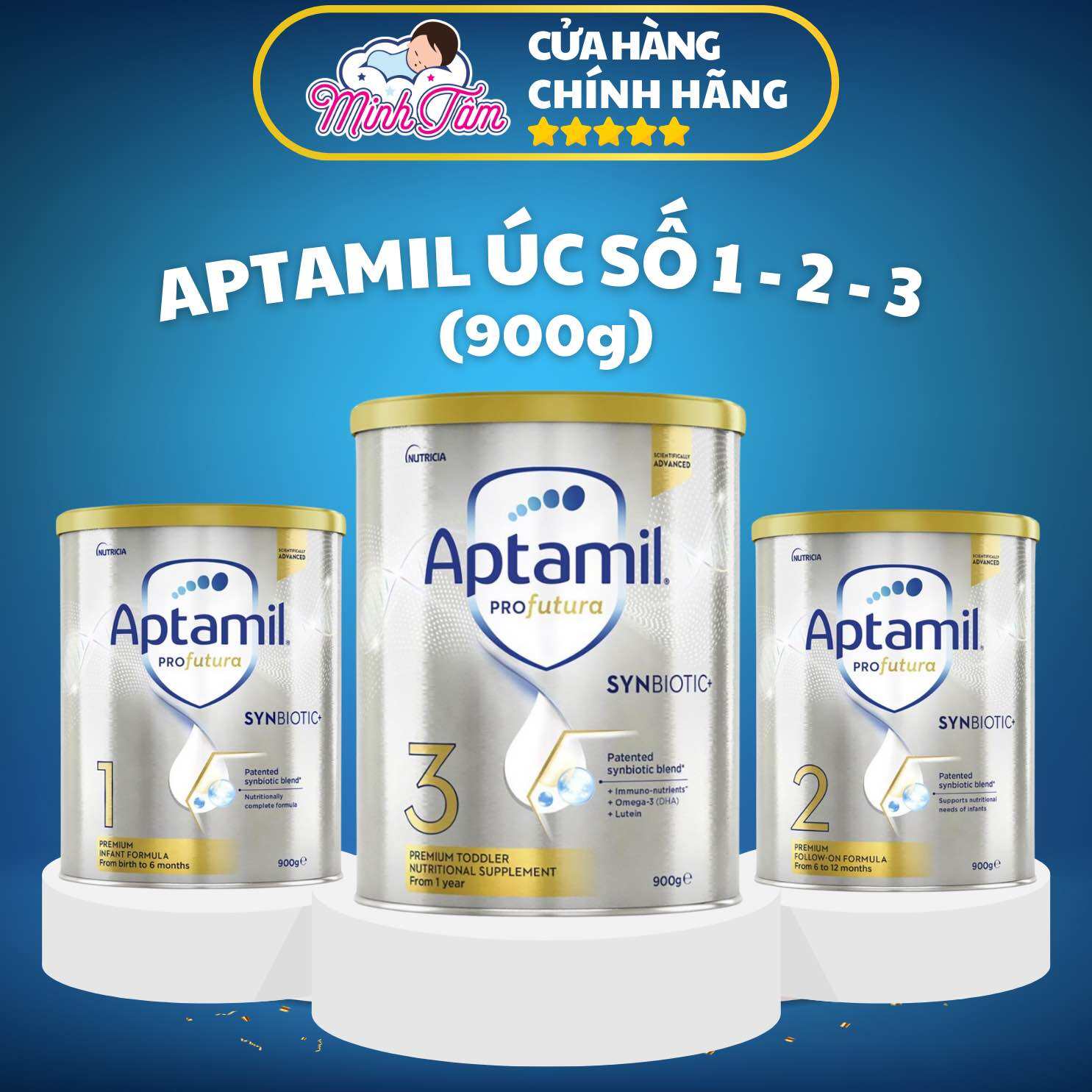 Sữa bột Aptamil Profutura số 1,2,3 900g - Nhập khẩu Úc