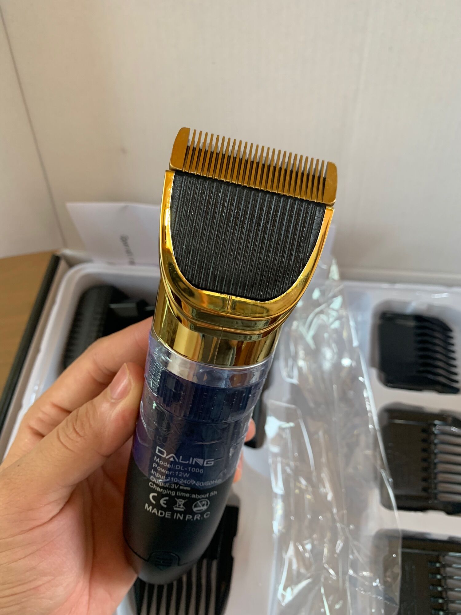 Tông đơ cắt tóc 12W DALING 1006- Tặng thêm 1 pin
