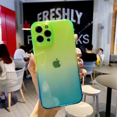 Ốp Lưng Điện Thoại Iphone 14 Thích Hợp Dùng Cho Iphone Màu Cam Vàng 13 Màu Xanh Lam Nhạt 12 Màu Xanh Lục Huỳnh Quang Bộ Bảo Vệ 11 Chống Rơi Bọc Toàn Bộ Camera Pro Max 78plus Ốp Mềm Trong Suốt Viền Thẳng Xs