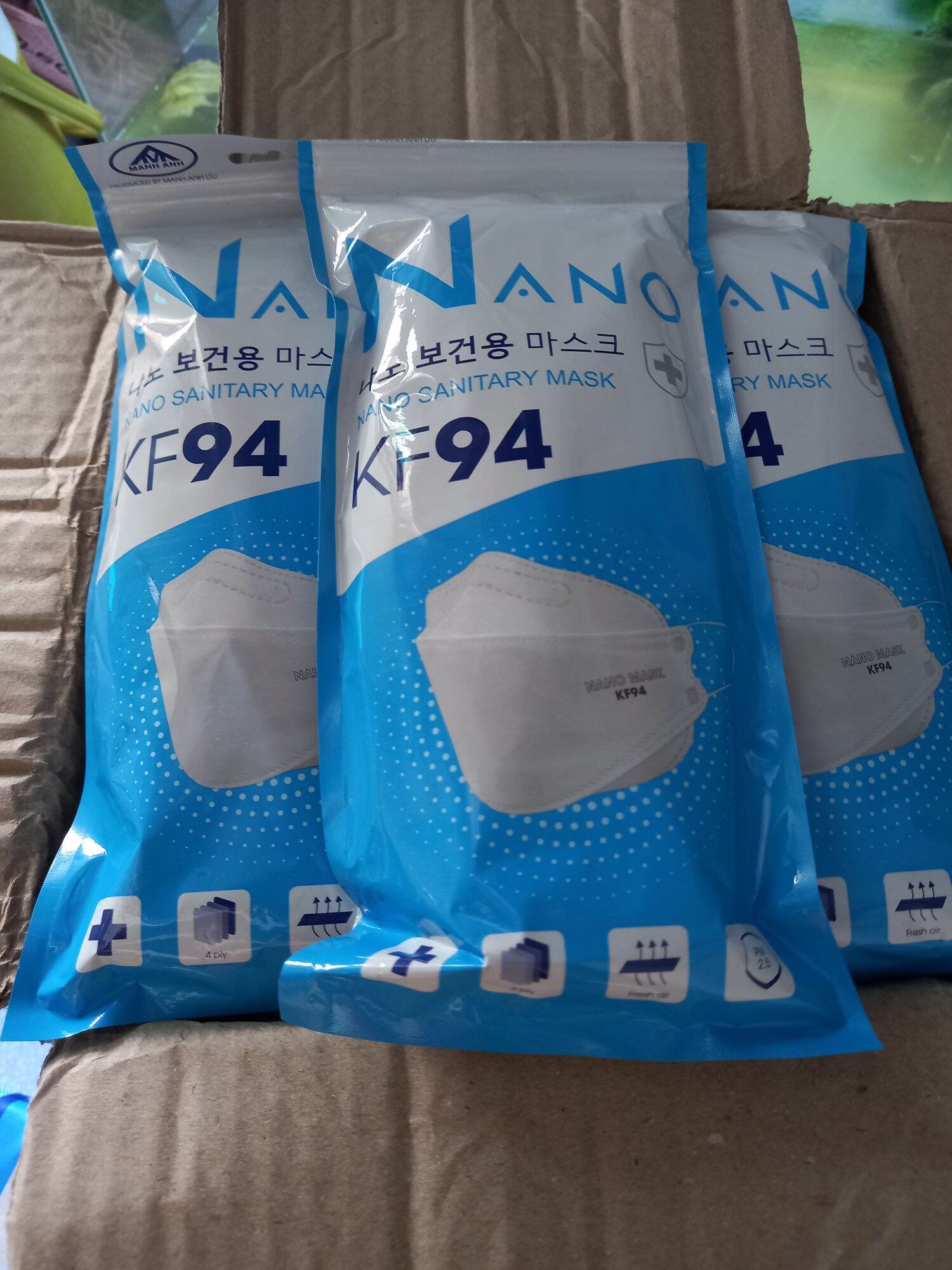khẩu trang kf94 1bịt 10cái .1thùng 300c