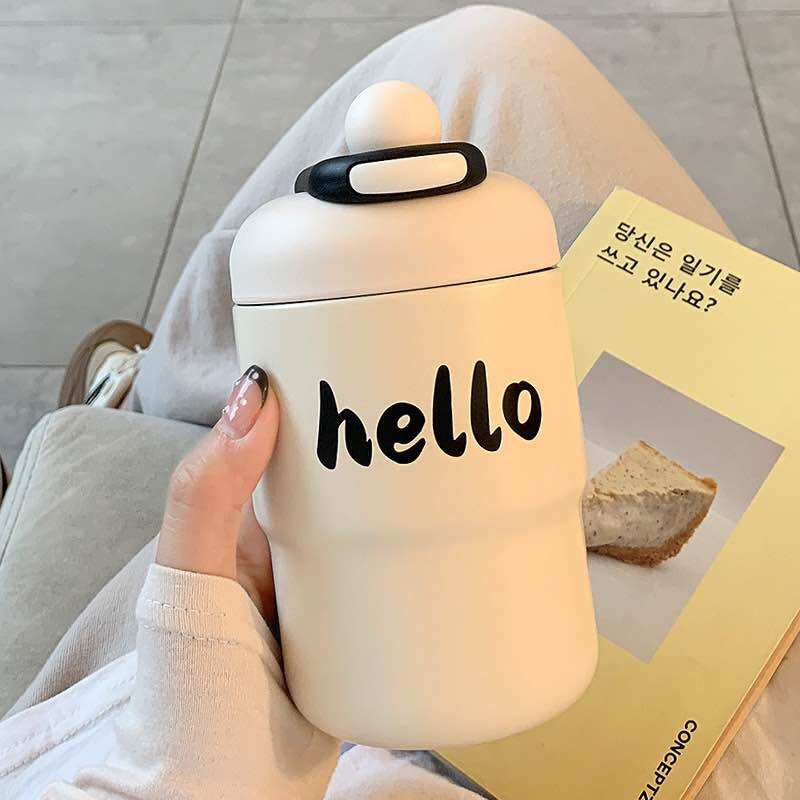 [HCM] BÌNH GIỮ NHIỆT HELLO NICE GOOD HAPPY 500ML