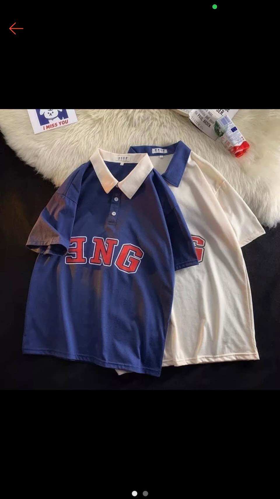 Áo polo form rộng tay lỡ - ENG