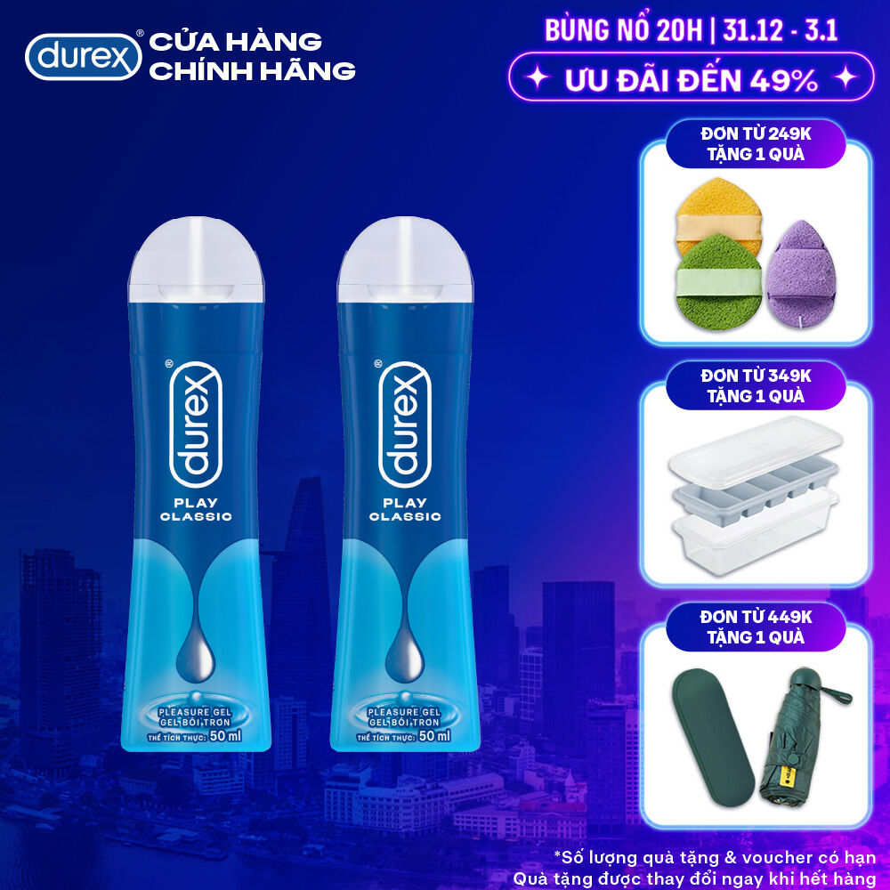  Bộ 2 chai gel bôi trơn DUREX PLAY CLASSIC thuần gốc nước 50ML chai 