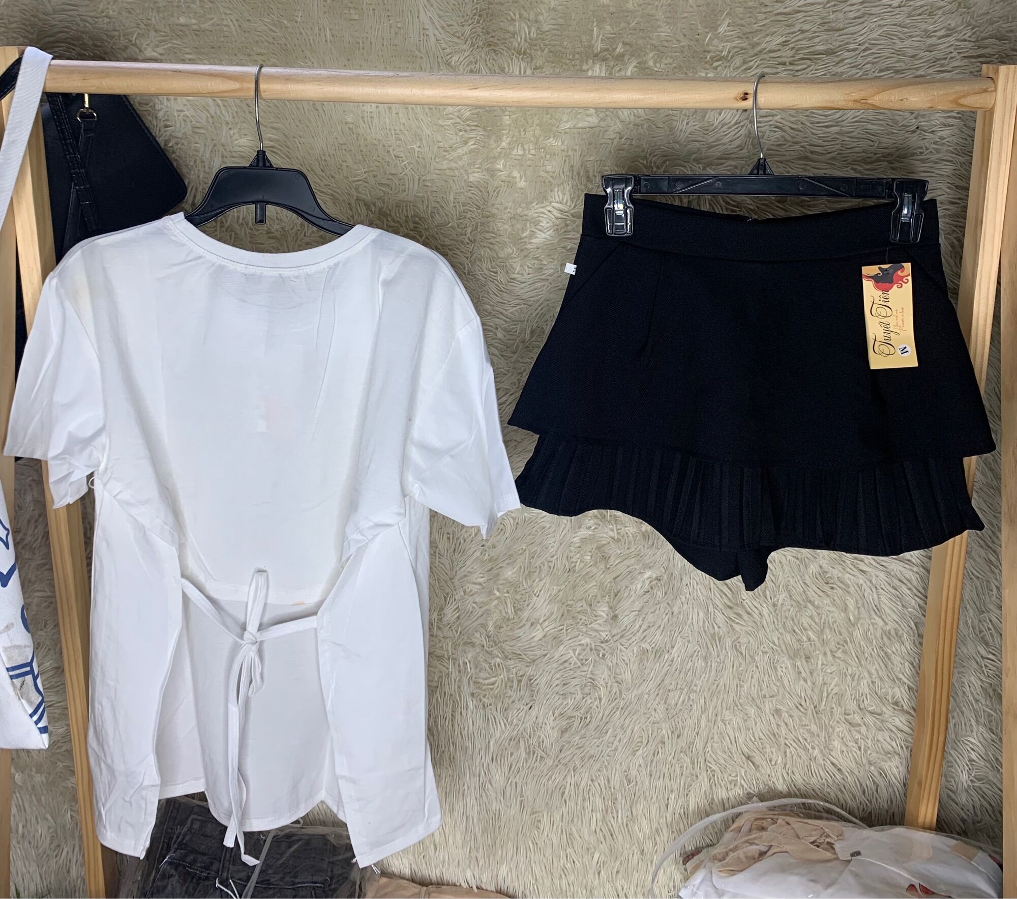 [HCM]Set chân váy 2 tầng+ áo hở lưng