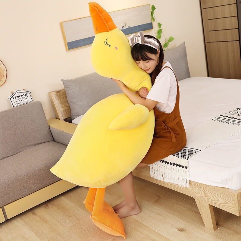 Gối ôm thú nhồi bông vịt khổng lồ , thú nhồi bông