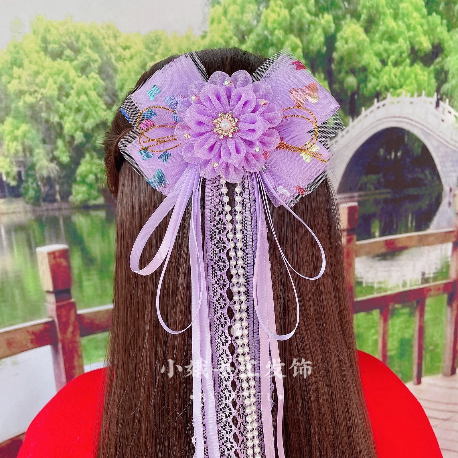 Kẹp tóc nơ cổ trang k8788