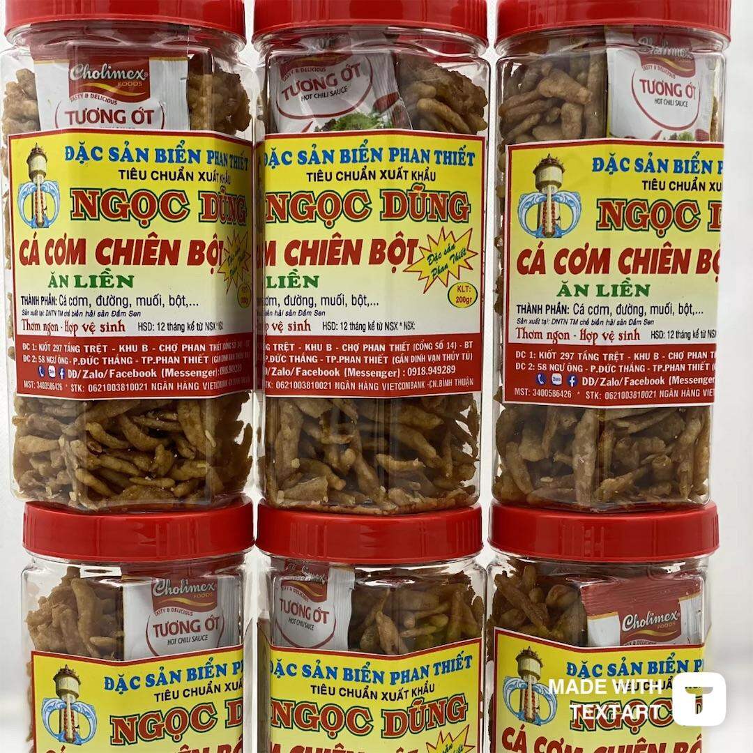 Cá cơm chiên bột giá 80k/200gram. Hải sản khô phan thiết
