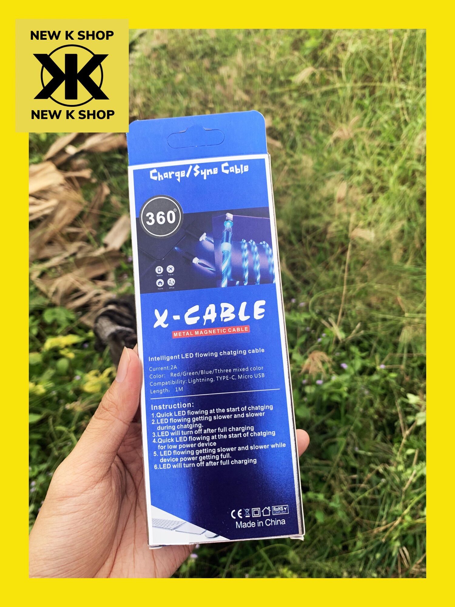 (Freeship) Dây cáp sạc nhanh nam châm có đèn led phát sáng, lightning, Iphone, Samsung, type c,micro usb android, chính hãng giá rẻ
