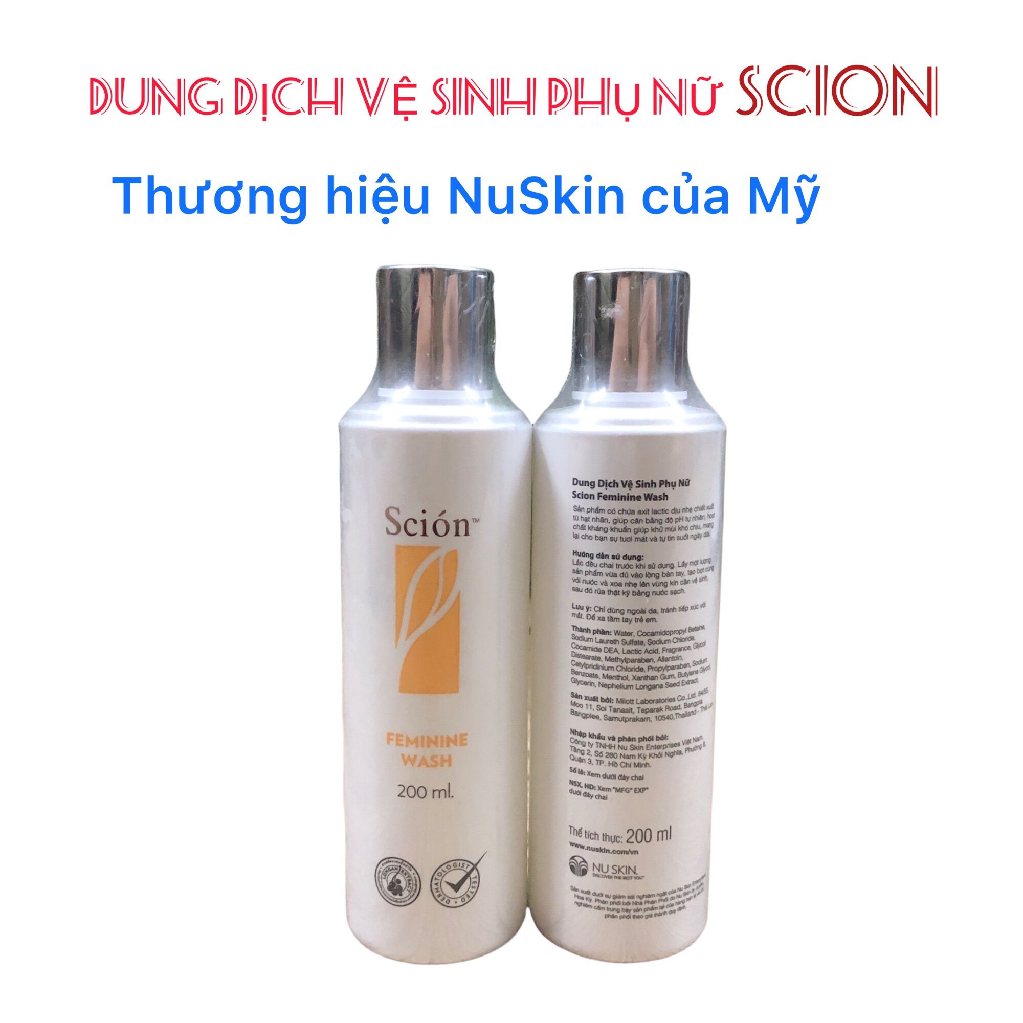Dung dịch vệ sinh phụ nữ Scion Nuskin chai 200ml