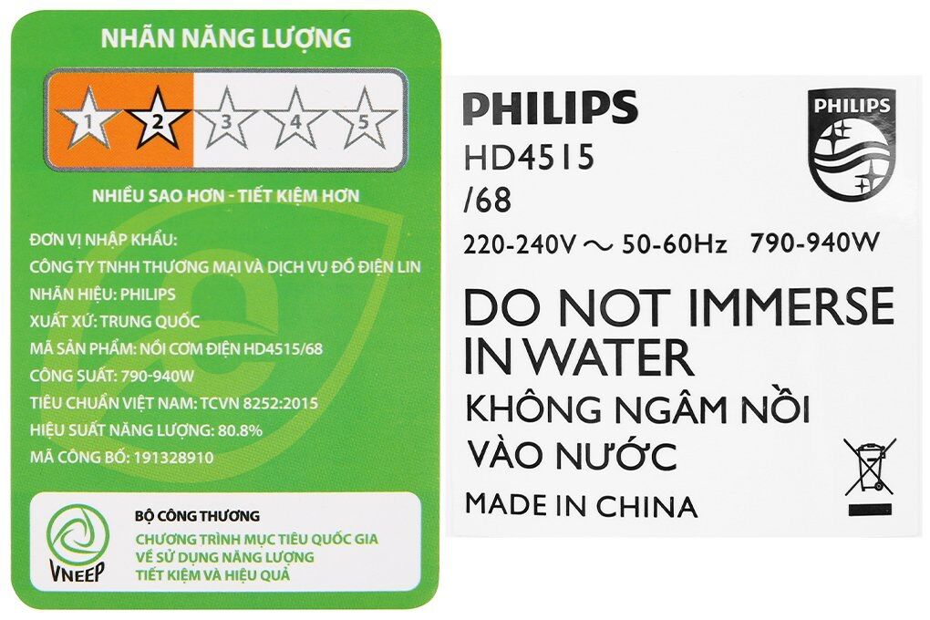 Nồi cơm điện tử Philips 1.8 lít HD4515 [ SẢN PHẨM CHÍNH HÃNG BH 24 THÁNG]