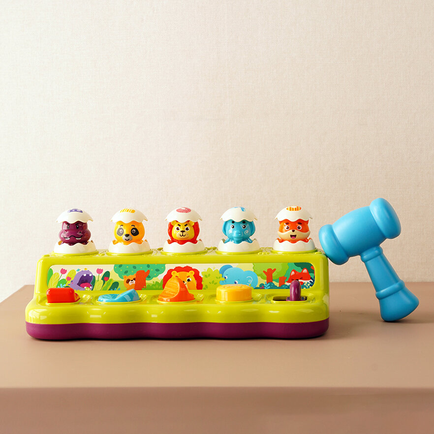 Đồ chơi kiểu pop-up peekaboo hộp công tắc nút hộp kho báu giật mình đồ chơi 1-3 tuổi đẩy trí thông minh cho bé