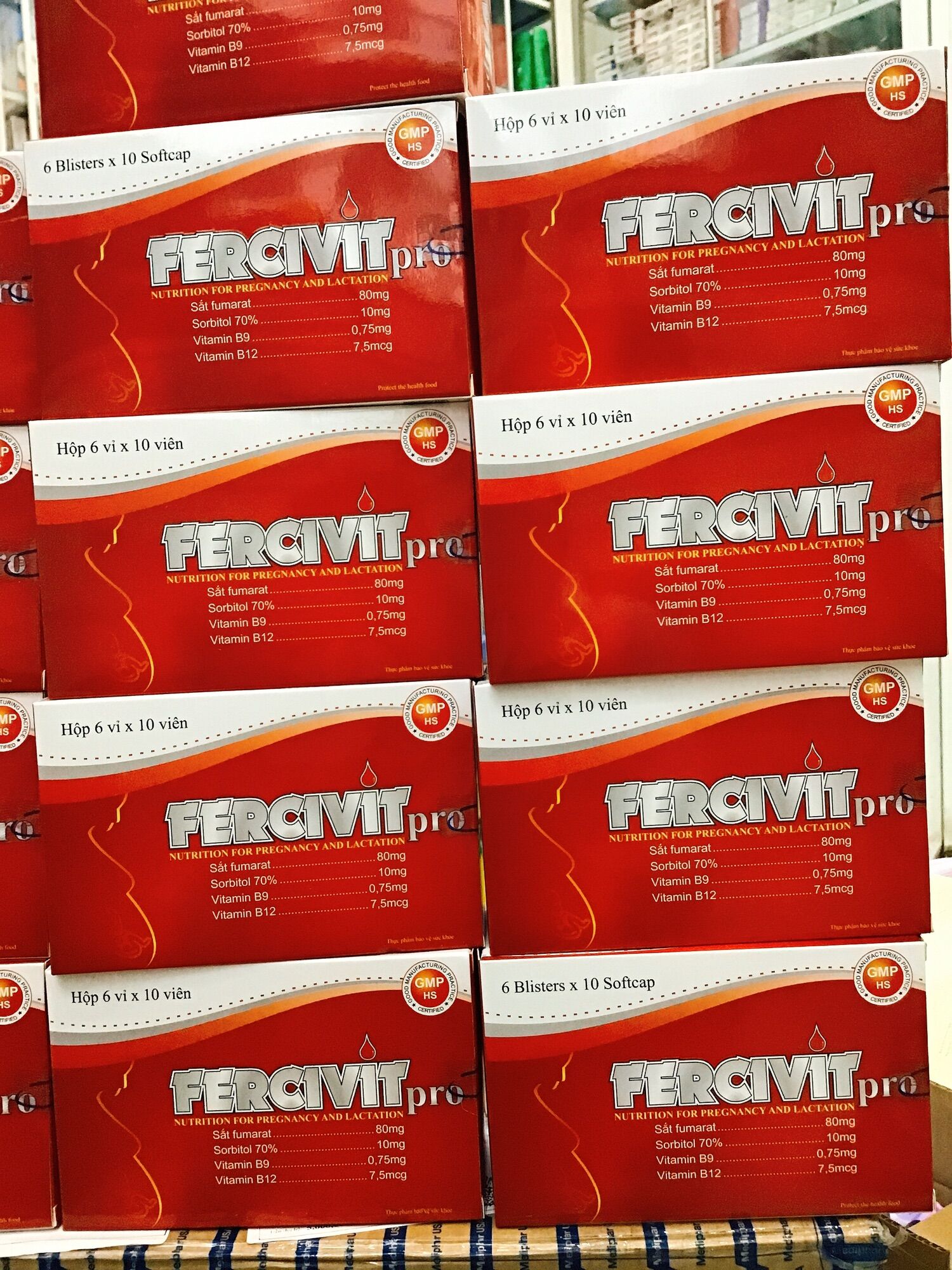 Viên sắt uống FERCIVIT ( bổ sung cho người thiếu máu, thiếu fe ) hộp 60v.