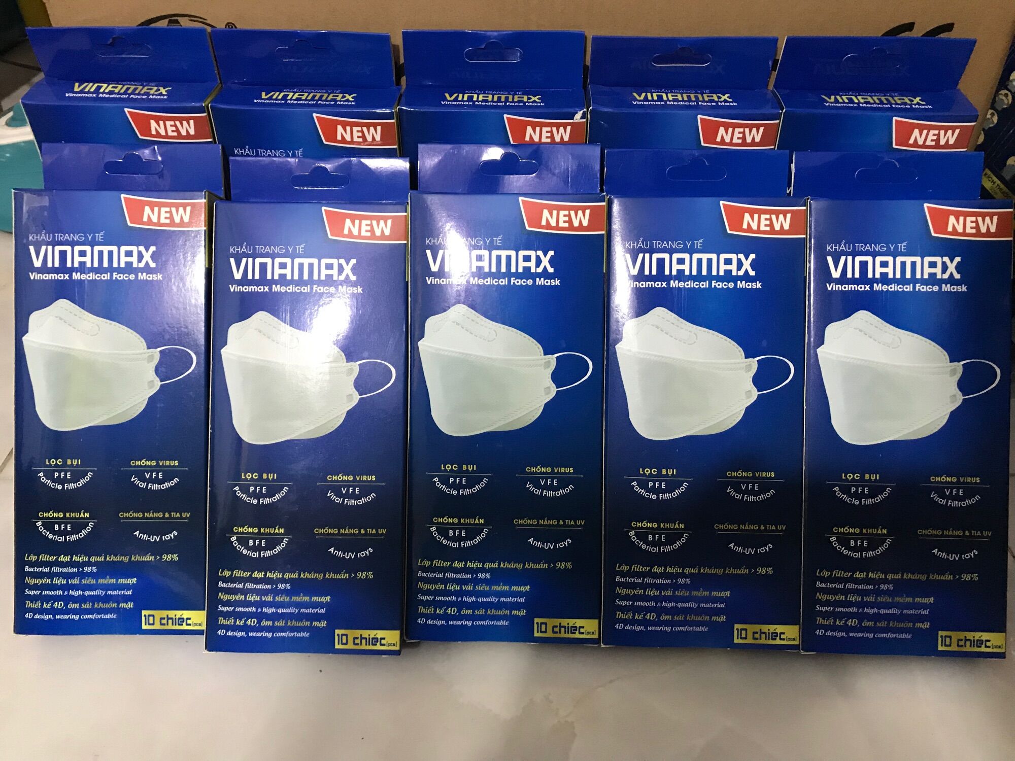10 hộp vinamax 4d mask