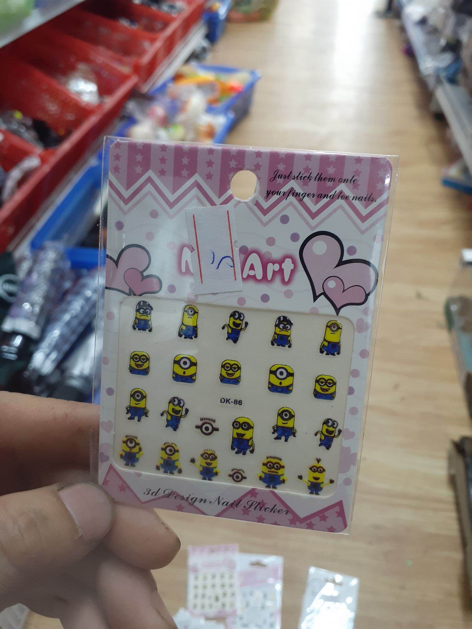 Set 4 tấm sticker dán móng siêu kute size 5*7cm