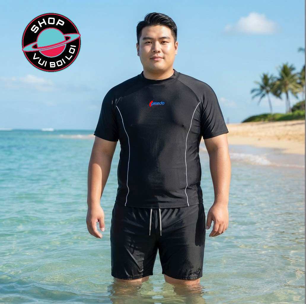 Bộ bơi nam tay ngắn quần lửng cao cấp size 5XL quần áo nam đồ đi biển & phụ kiện