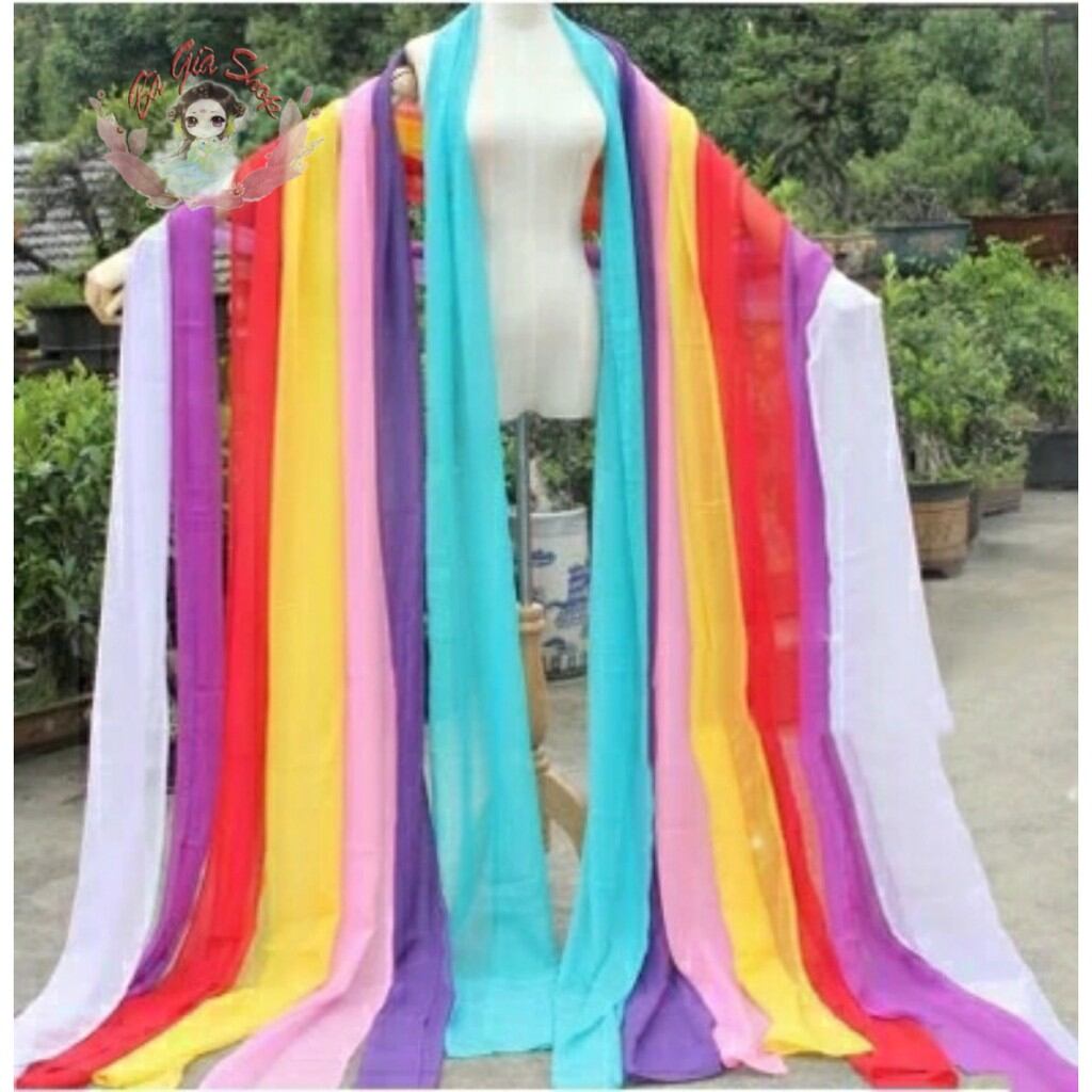 Khăn phi bạch khăn choàng cổ trang nhiều màu dài 3 mét