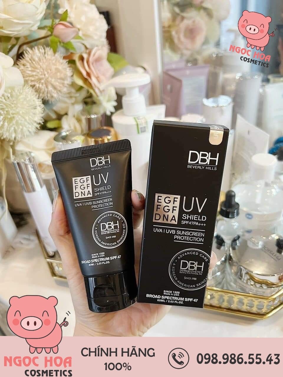 [Bản Mỹ - mẫu mới] - Kem chống nắng DBH EGF FGF DNA Sun Protection Spf47 PA+++, 60ml