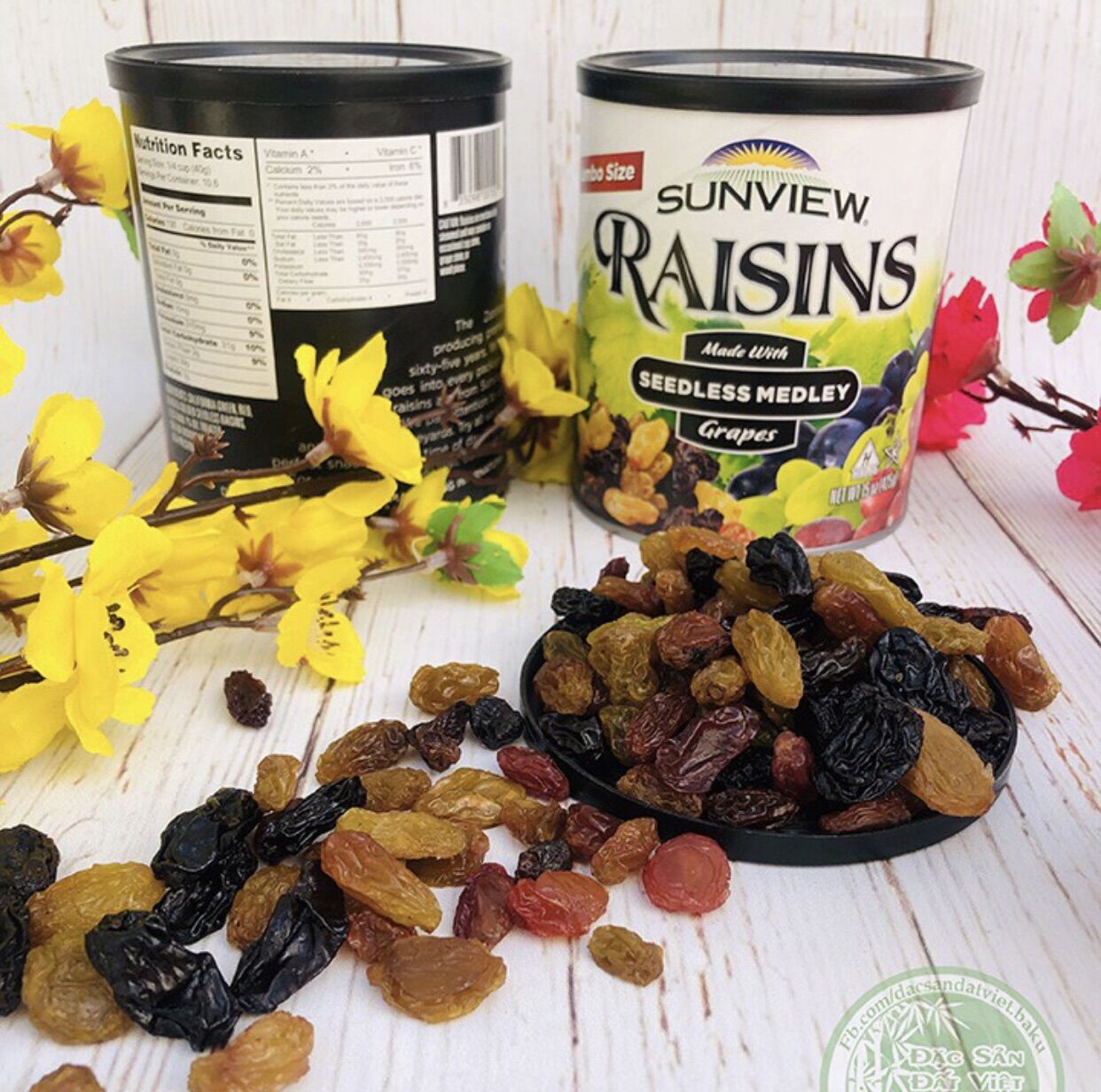 Nho khô Sunview Raisin Mỹ hộp 425 gram hàng chuẩn loại ngon