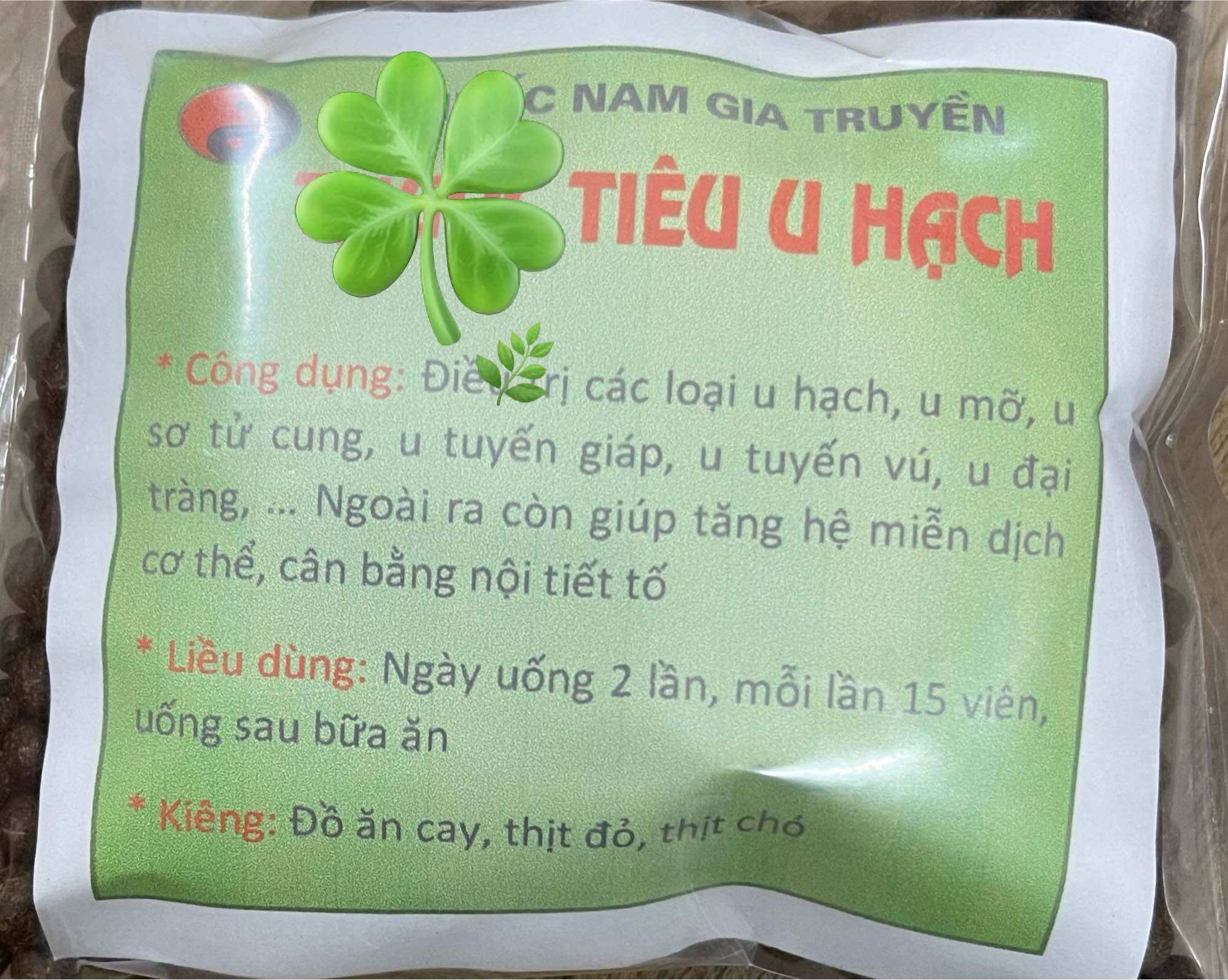 Tiêu u hạch dạng viên cao cấp túi to 100g