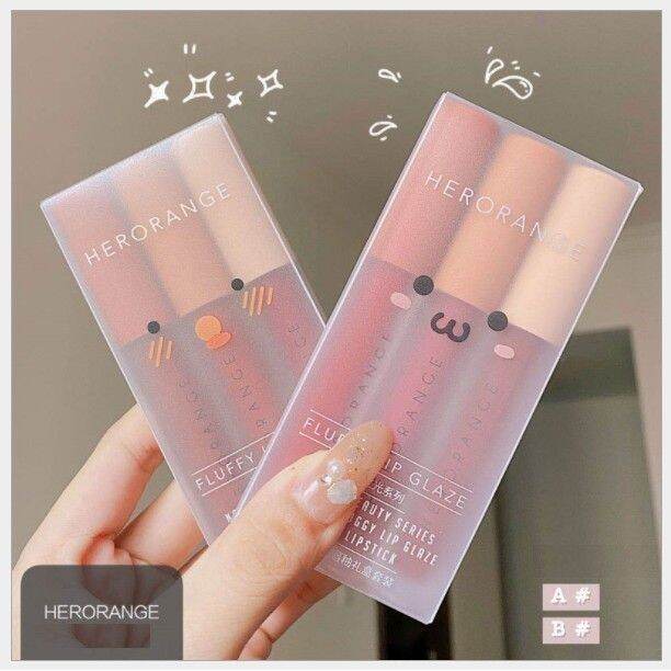 [Hcm](Tách Lẻ 1 Cây) Son Kem Lì Mini Herorange/Magic Casa/Hupapro Fluffy Lip Glaze Mỹ Phẩm Nội Địa Trung