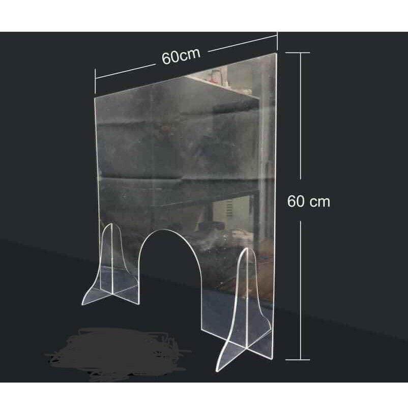 Tấm chắn bắn giọt mica kt 60x60.tặng ngay poster khẩu hiệu chống dịch covid-19. khẩu hiệu 5k
