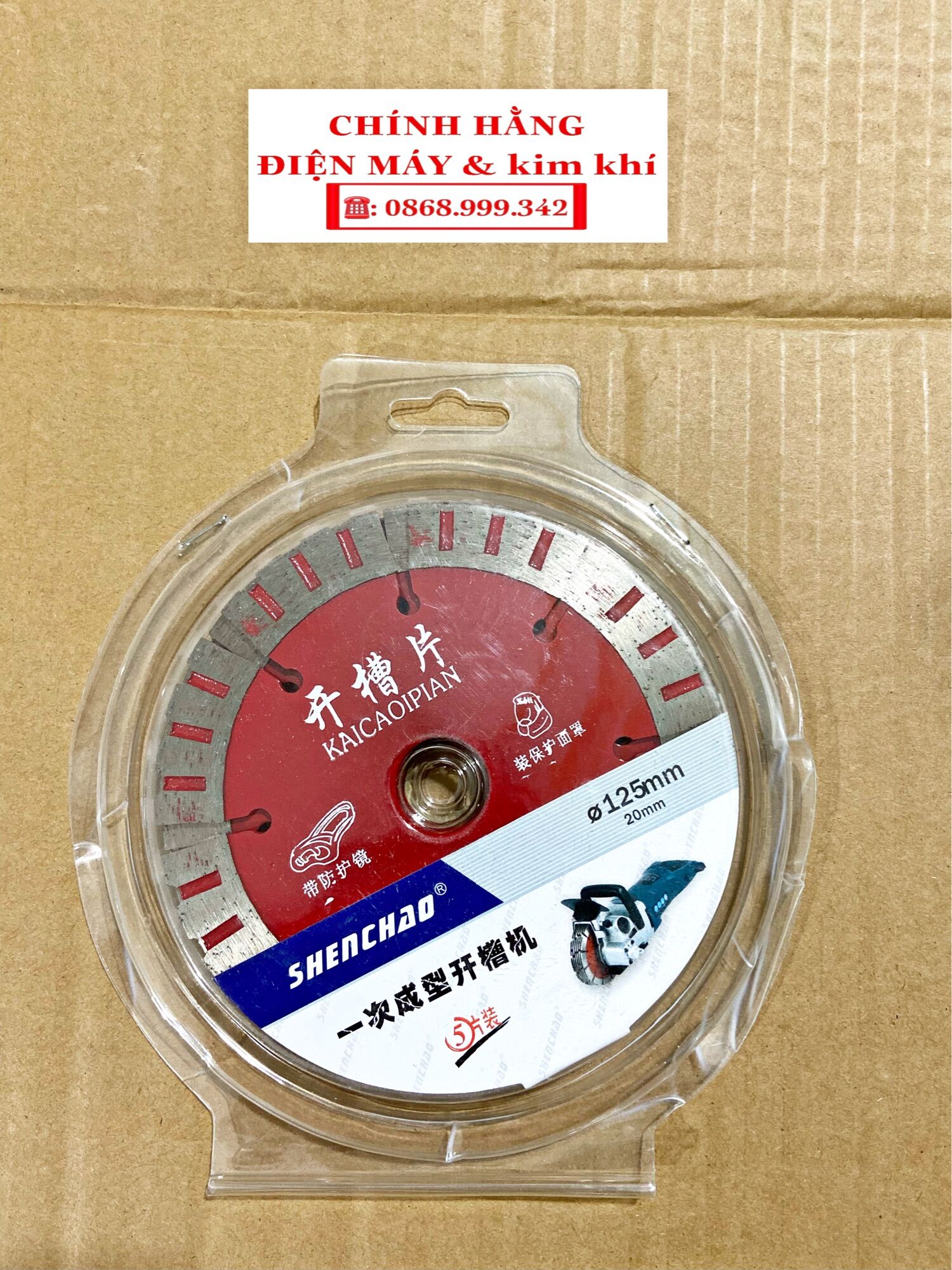 Lưỡi cắt máy rãnh tường 125mm senchao - lưỡi máy cắt 5 lưỡi