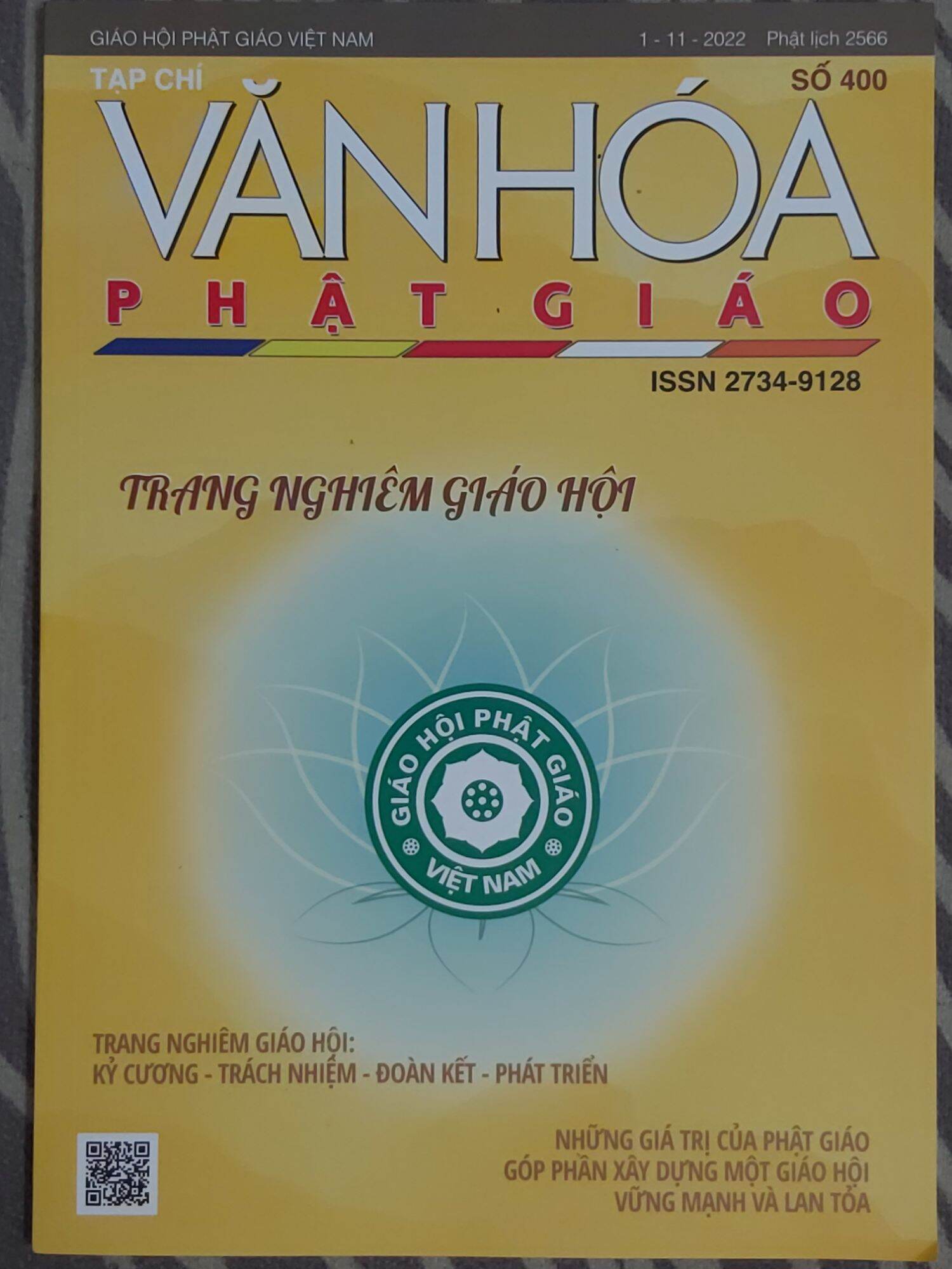 Tạp chí văn hóa phật giáo, số 400, tháng 11/2022