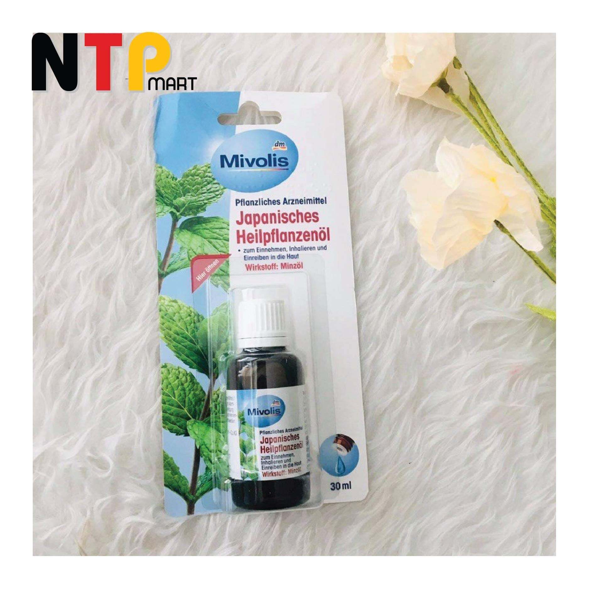Tinh Dầu Bạc Hà Mivolis Pflanzliches Arzneimittel Japanisches Heilpflanzenol chai 30ml nhập khẩu Đức