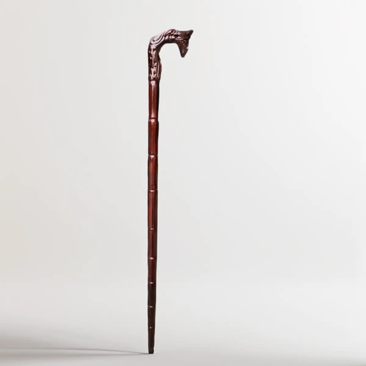 Gậy batoong gỗ keo đầu rồng- MINH Crafts