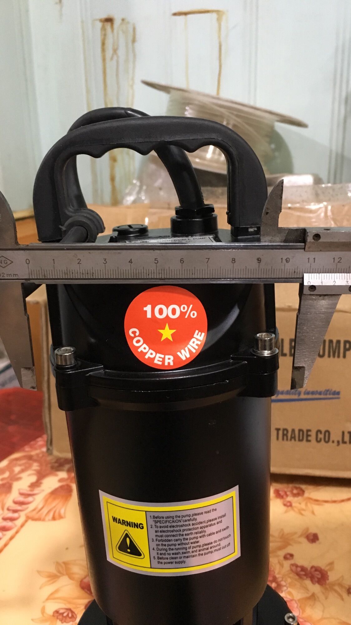 Máy bơm chìm 0.5hp 370w 220v dây đồng