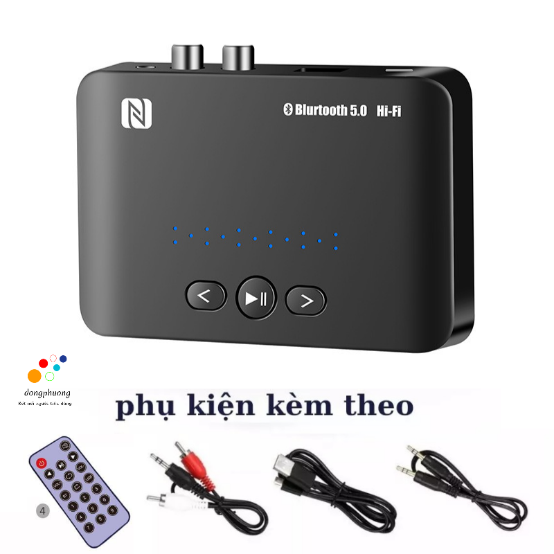 Bộ thu âm thanh Bluetooth 5.0 NFC T10 không dây khoảng cách 15m và điều khiển nhạc từ xa